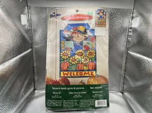 Bucilla Wall Hanging Kit PUMPKIN HARVEST Fall Halloween Thanksgiving Felt Sequin - Picture 1 of 4