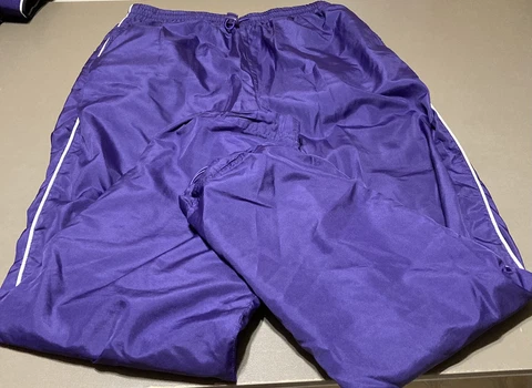 VTG 90's KANSAS STATE UNIVERSITY K-STATE PURPLE PULL-ON WINDBREAKER PANTS MEDIUM Cover