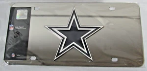 NFL Dallas Cowboys Chrome Die Cast License Plate by Fanmats - Picture 1 of 2