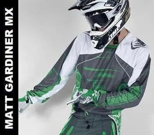 RINO Motocross MX Enduro Shirt Verde Adulto XXL - Foto 1 di 1
