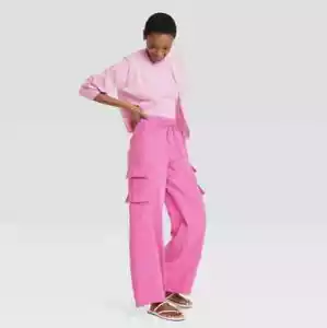 Women's High-Rise Wide Leg Cargo Pants - A New Day S - Picture 1 of 7