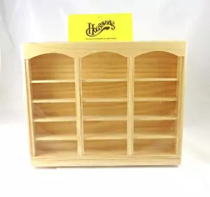 Closeout! Dollhouse Miniature Unfinished 3 Section 5 shelves Unit, HW5011 - Picture 1 of 1