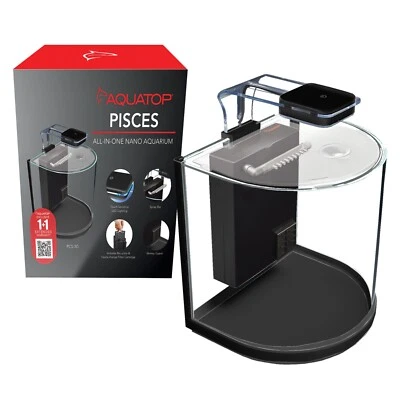 AQUATOP PCS-3G PISCIS 3 galones nano arco vidrio acuario kit Foto 1 de 3