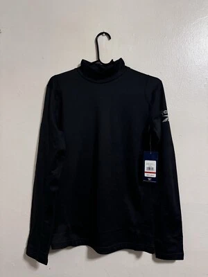 New Reebok Men’s Black Vector Base Mock Neck Layer Compression  Size SMALL - Image 1 of 4