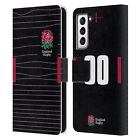 Custom England Rugby Union 2022/23 Kit Leather Book Case For Samsung Phones 4