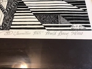 Ronald Baum Abstrakter Kunstdruck Signiert TRANSITION Limitiert #3/418 Washington D.C. - Bild 1 von 12