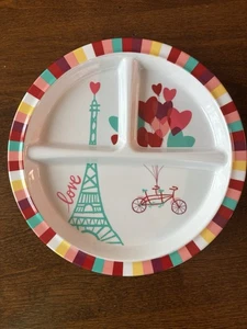 Plato de Melamina Dividida Infantil TARGET 8.5" Redondo 3 Secciones París San Valentín - Imagen 1 de 3