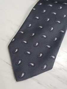 NEW Brooks Brothers 346 Mens 100% Silk Necktie Blue Paisley - Picture 1 of 3