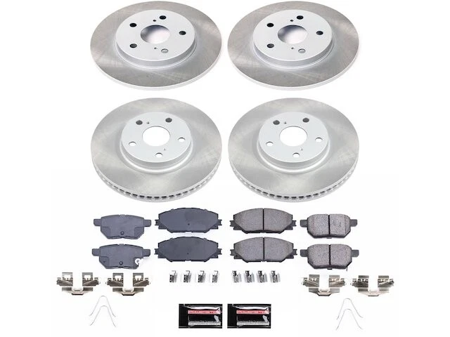 Kit de pastilha de freio dianteiro e traseiro e rotor para 2017-2018 Toyota Corolla iM CQ319DW - Imagem 1 de 1