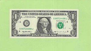 1995 ..UNCIRC $1  D 9071 4498 J  .... 1995  $1  D-J       NICE NOTE       FRN - Picture 1 of 2