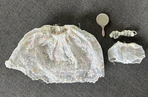 Enagua floral vintage Barbie #921 sujetador ropa interior transparente años 60 - Imagen 1 de 9