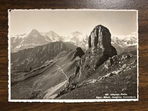 Schynige Platte Eiger, Mönch, and Jungfrau Gummihorn Peak Switzerland Postcard - Picture 1 of 2