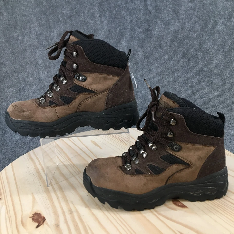 Thom McAn Boots Mens 7.5 Lace Up Hiking Ankle Boot 84660 Brown Suede Leather - Image 1 of 4