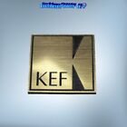 KEF 40x40mm Emblem gebürstet Aufkleber Abzeichen Aufkleber Lautsprecher Aufkleber Logo Lautsprecher