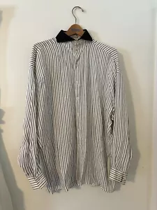 Vintage 1970s Gianni Versace Striped Button Down Made In Italy Blouse Designer - Picture 1 of 12