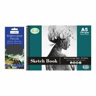 A5 Spiral Sketch Book/Pad 130gsm 60 Sheets (148mmX210 mm) & Assorted Pencil Sets