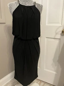 NWT STWELVE CLASSIC BLACK STRAPPY DRESS GREAT CONDITION LARGE L - Picture 1 of 7