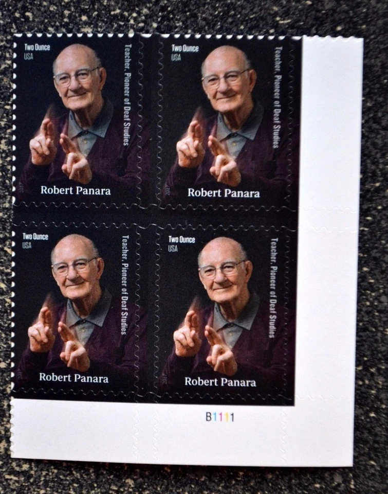 2017USA #5191 Robert Panara - Plate Block of 4  Mint two ounce rate - Image 1 of 1