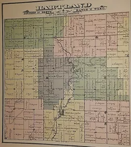 Old Antique 1895 Plat Map ~ HARTLAND Twp., PIERCE Co., WISCONSIN ~ Free S&H - Picture 1 of 3