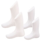 4pc Mold for Shoe Display - White Plastic