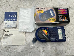 Boxed Sony ICF-B200 Dynamo & Battery Powered Blue Radio with Alarm Signal