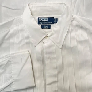 Vtg Polo Ralph Lauren Shirt Mens 16.5-34 Tuxedo Douglas Formal French Cuff - Picture 1 of 14