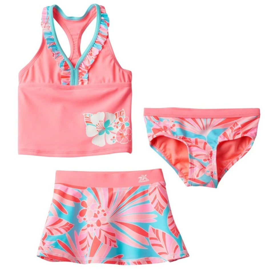 ZeroXposur Starfish Fantasia 3-Piece Tankini Set Swimsuit Girls 5/6 #M28354K - Изображение 1 из 1