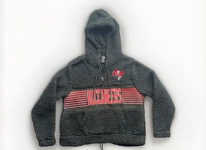 Tampa Bay Buccaneers NFL Women's Size Large Gray Pullover Fleece Sherpa Hoodie - Picture 1 of 5