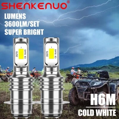 Kit de bombillas de faros LED YFM660F YFM660FA 2x H6 para Yamaha Grizzly 660 2002-07 Foto 1 de 4