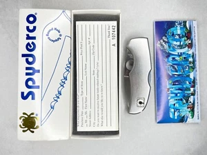 RARE Spyderco Native 1 Stainless Steel AUS-10 C41PS Discontinued Vintage NEW - Bild 1 von 11