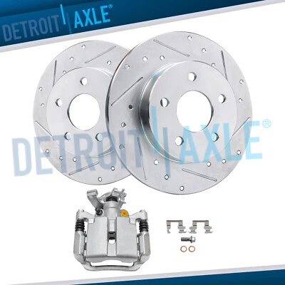 Rotores traseiros perfurados 270mm + pinça de freio esquerda para Cobalt Malibu HHR G6 G5 Aura - Imagem 1 de 4