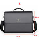 Leather Luxury Briefcases For Men Designer Work Business Tote Bolsas Black Handb