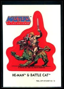 HE-MAN & BATTLE CAT 1984 Masters of the Universe Sticker blau Puzzle #19 NM C4 - Bild 1 von 2