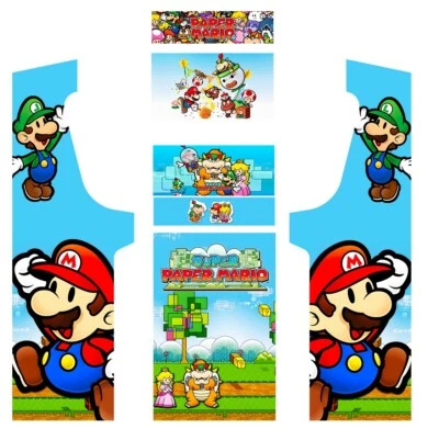 Stickers PaperMario  pour Borne d'Arcade MAME  Préparez-vous à la Course + BONUS - Photo 1/2