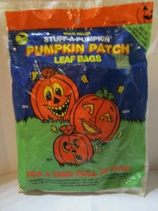 Vintage Sun Hill Multicolore Stuff-A-Pumpkin Zucca Patch Foglia Sacchetti, Nuovo con scatola 1992 - Foto 1 di 2