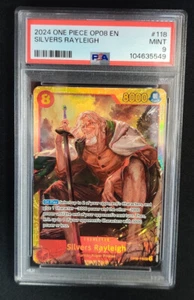 PSA 9 MINT Silvers Rayleigh OP08-118 Two Legends One Piece TCG Graded Card - Bild 1 von 2