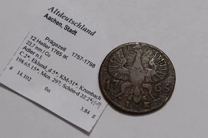 🧭 🇩🇪 DEUTSCHLAND AACHEN 12 HELLER 1765 IK SCHARFE DETAILS B79 #2859 - Bild 1 von 2