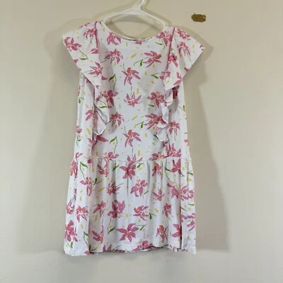 Vestido recto con volantes talla 12 estampado floral sin mangas Bella Bliss para niñas Foto 1 de 4