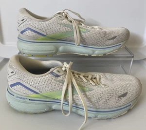 Brooks Ghost 15 White Running Shoes 1203801B130 Women Size 11 - Picture 1 of 11