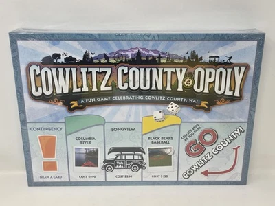 Cowlitz County-opoly - Cowlitz County, WA Monopoly by Late for the Sky, RARE NEW - Image 1 of 4
