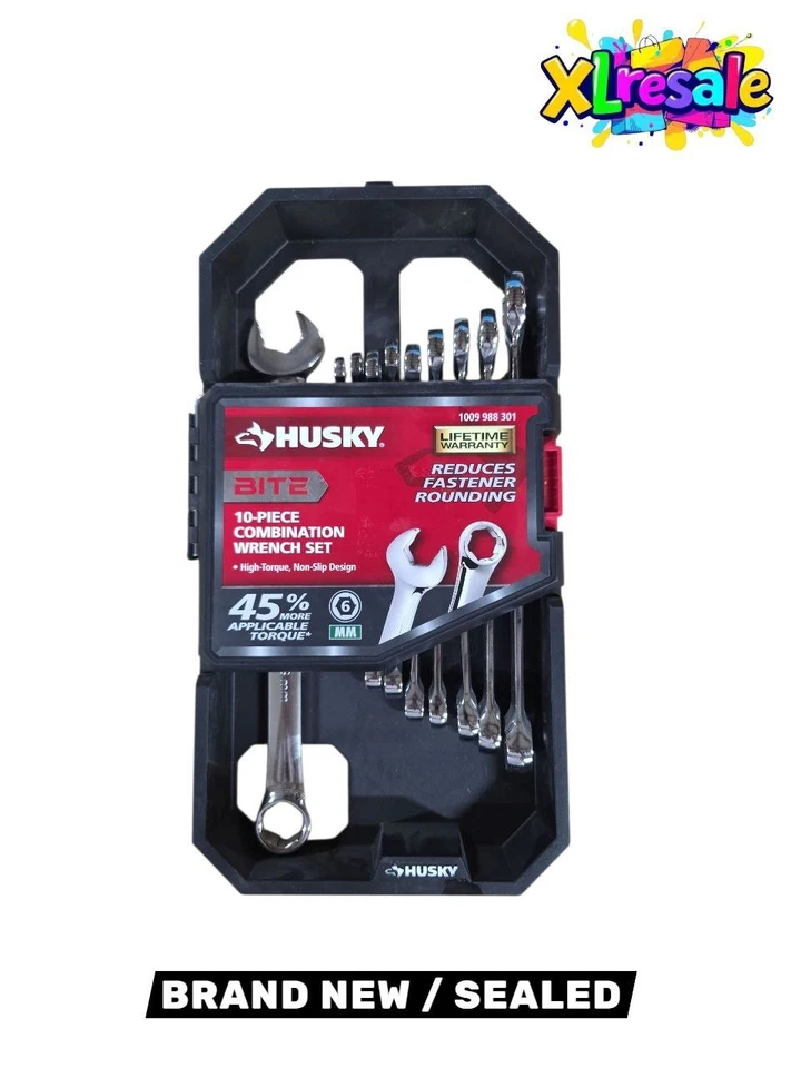 Husky 1009 988 301 Juego de llaves combinadas de mordida métrica de 10 piezas NUEVO/SELLADO Foto 1 de 4