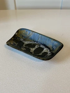 Abraham Abe COHN Pottery Dish Organic Stunning Glaze Wisconsin - Please Read - Picture 1 of 15
