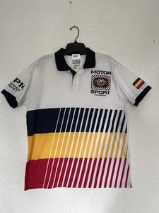 Polo deportivo de motor con remache de cobre para hombre Lg blanco clase mundial RPM - Imagen 1 de 7