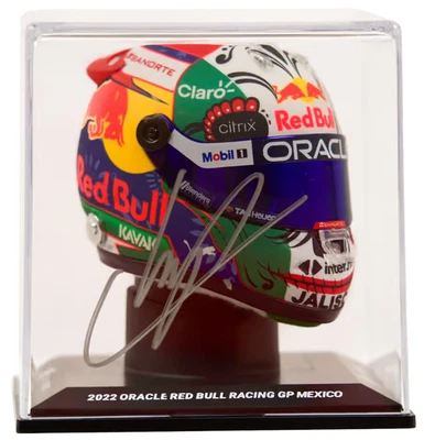 Capacete de corrida Redbull Fórmula 1 assinado por Sergio Perez escala 1:4 com certificado de autenticidade Beckett - Imagem 1 de 2