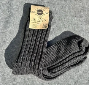 BRUBAKER Alpaka Wolle Socken schwarz Wintersocken Unisex NEU Größe 9-11,5 - Bild 1 von 3