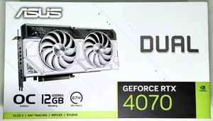 White ASUS DUAL OC NVIDIA RTX 4070 12GB BOX ONLY - Picture 1 of 5