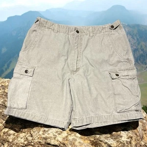 Claybrooke Men’s Cargo Shorts Size 36 Khaki 100% Cotton Outdoor Casual Pockets - Picture 1 of 5