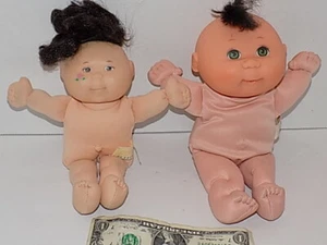 1995 Cabbage Patch Mini Dolls Mattel Lot of 2 Vintage 10" Soft Body & Vinyl - Picture 1 of 12