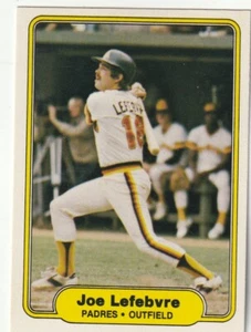 FREE SHIPPING-MINT-1982 Fleer Joe Lefebvre #575 PADRES PLUS BONUS CARDS - Picture 1 of 1
