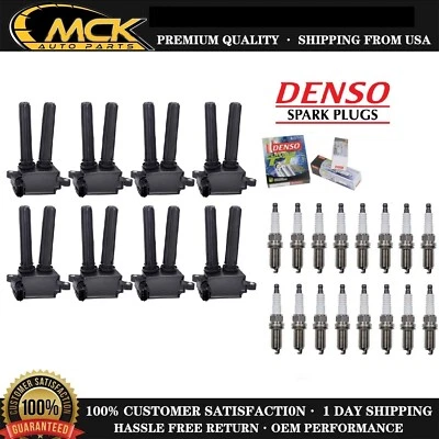 8x bobina de ignição e 16x vela de ignição Denso para Chrysler Dodge Jeep 5.7L - Imagem 1 de 4